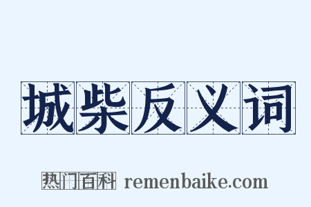 城柴反义词是什么意思的图片